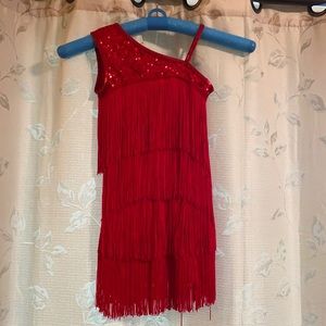 Red flapper dress